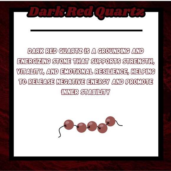 Handmade Dark Red Quartz & Black Lava Rock Set of Three Round Beaded Bracelets - Picture 4 of 7